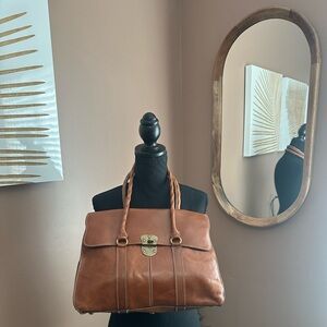 Patricia Nash Brown Leather Satchel